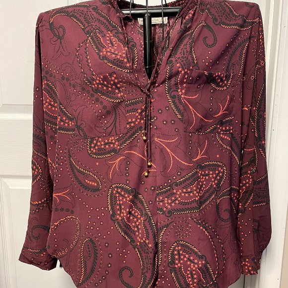 Abercrombie & Fitch Long-Sleeve Tie-Front Top - Picture 1 of 5